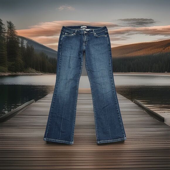 Y2K Levis 545 Low Bootcut Jeans 10/12 (32x30) Blue Denim Stretch Womens - Picture 1 of 8